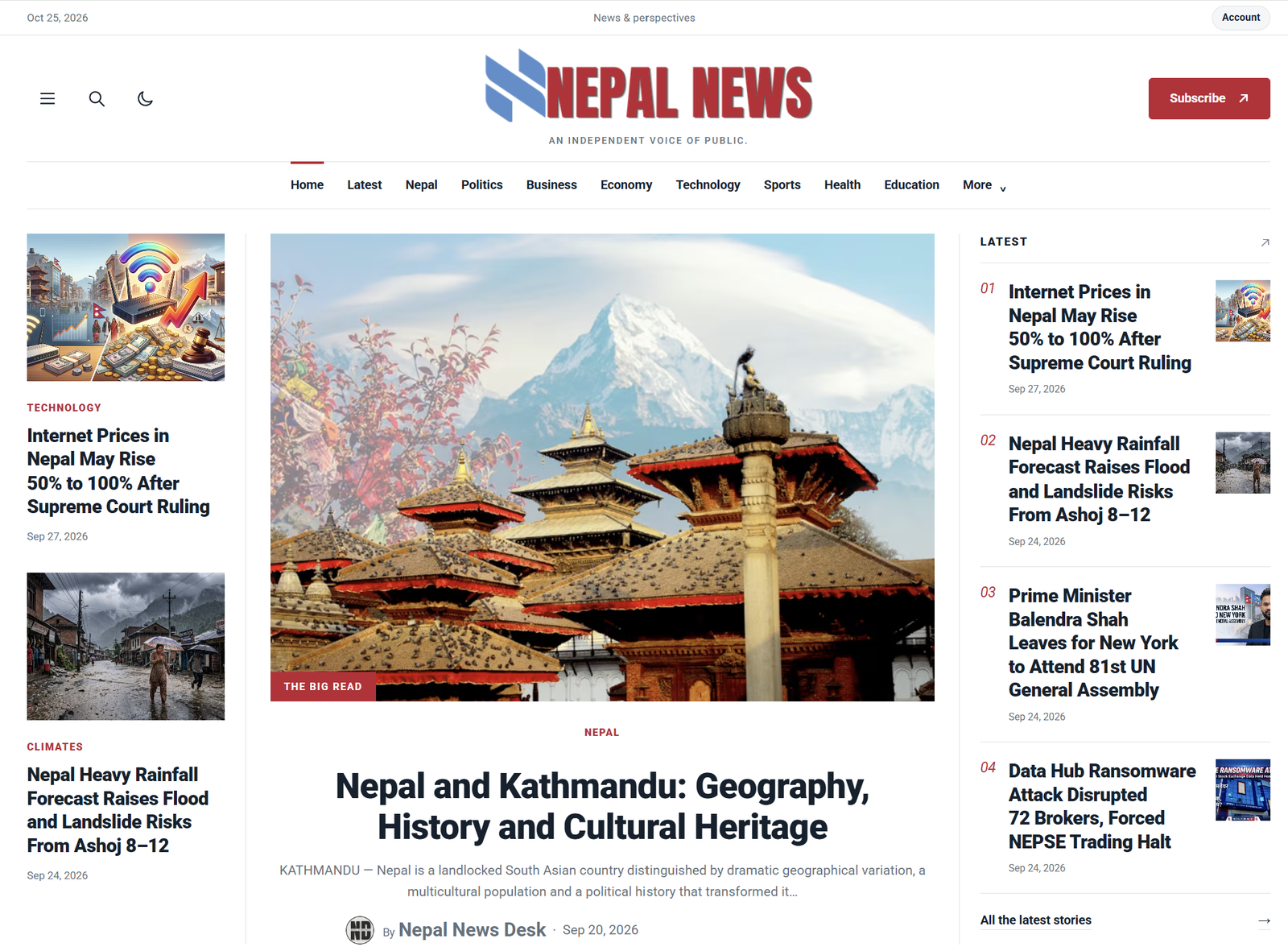 Nepal News — Online News Portal