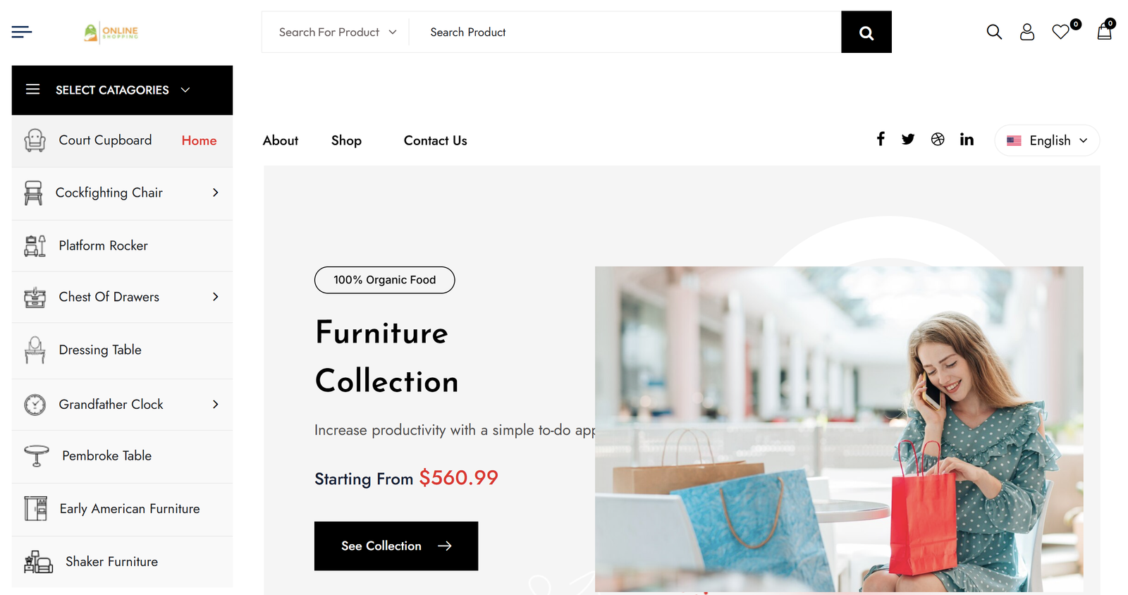 Online Shopping – Responsive E-Commerce Web Application
